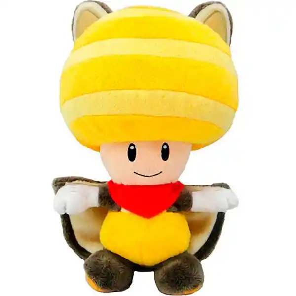 Peluche Super Mario Flying Squirrel Toad Yellow Nintendo 1314 8"