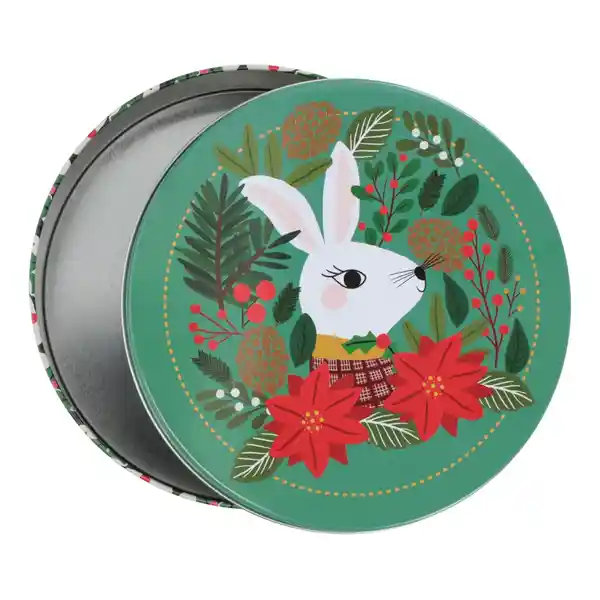 Caja de Metal Para Galletas Navideña 18 x 6.8 cm Casaideas