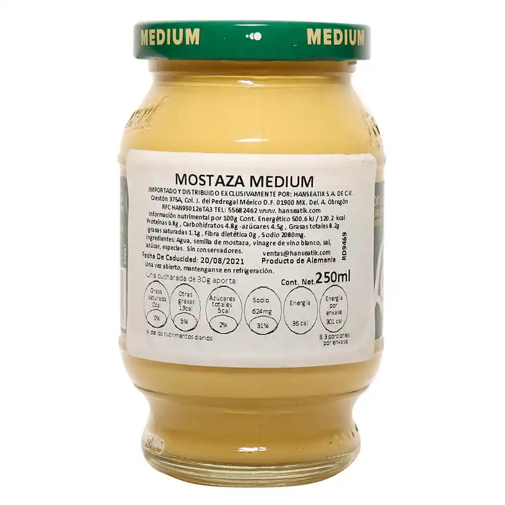 Lowensenf Mostaza Medium Hot