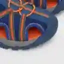 Sandalias Cintas Cruzadas Niño Azul Y Naranja Talla 29
