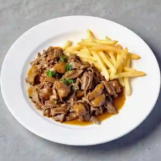 Diente Dragón Carne con Papas