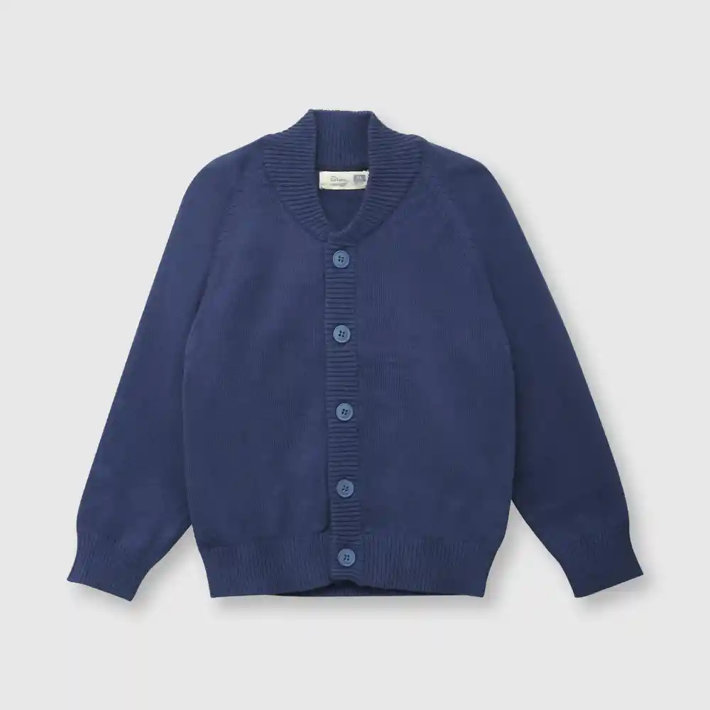 Chaleco Clásico De Bebé Niño Azul Talla 3/6m