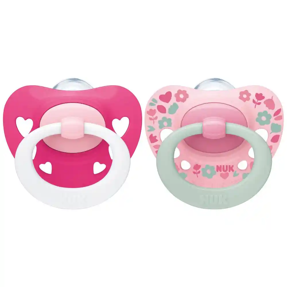 Nuk Set Chupete Signature Rosa 6-18 Meses