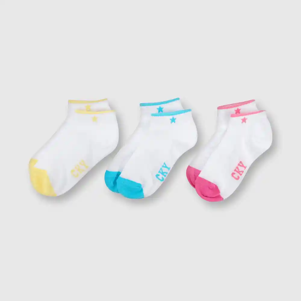 Calcetín Corto Cky De Niña Blanco