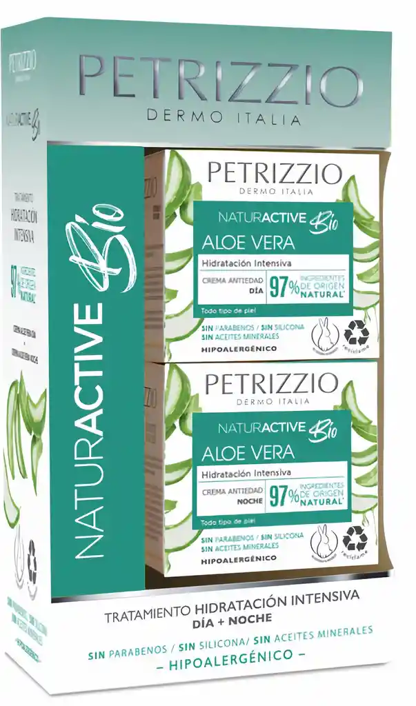 Petrizzio Set Tratamiento Aloe Vera Bio Día y Crema de Noche