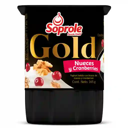 2 x Yoghurt Gold Nuez Cramberry Soprole 165 g
