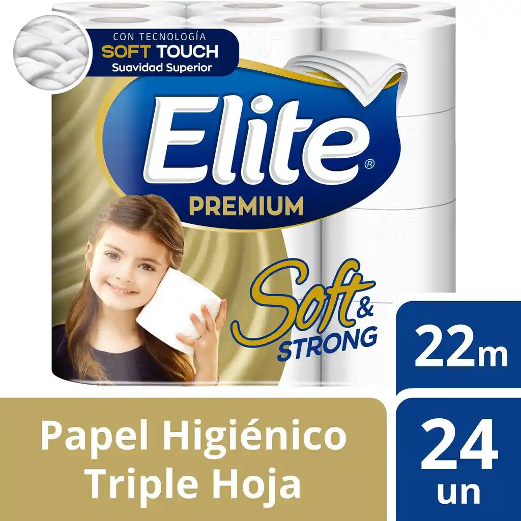 Elite Papel Higiénico Triple Hoja Soft & Strong