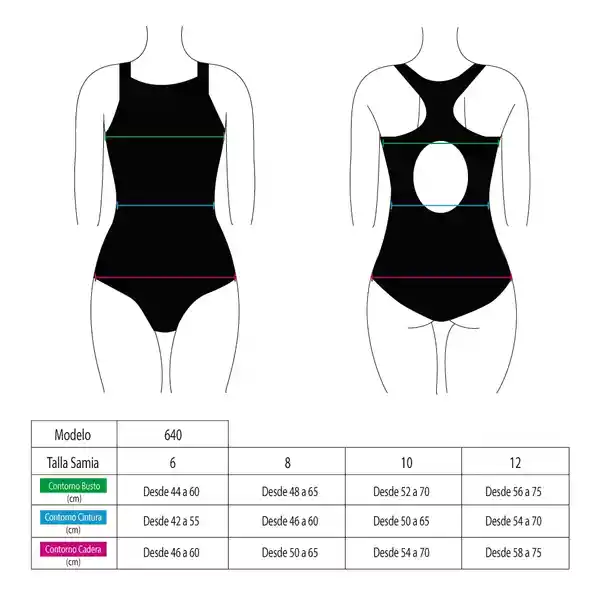 Traje de Baño Deportivo de Niña Negro Talla 4 Samia