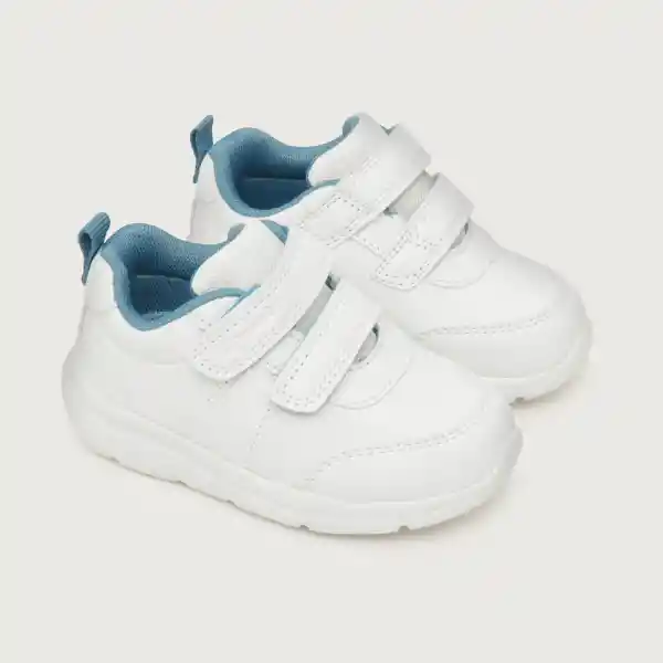 Zapatillas Liv Doble Velcro Niño Blanco Talla 20 Opaline