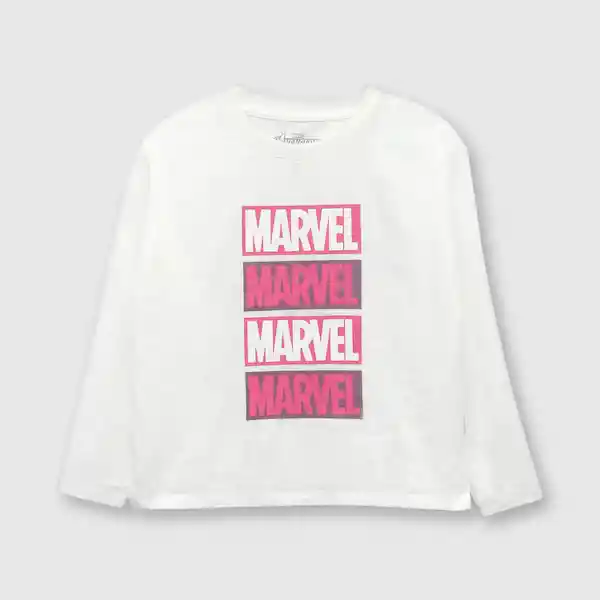 Polera Avengers de Niña Off White Talla 3A Colloky