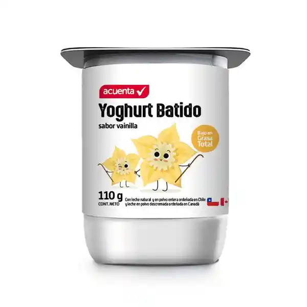 Yoghurt Batido Sabor Vainilla Acuenta