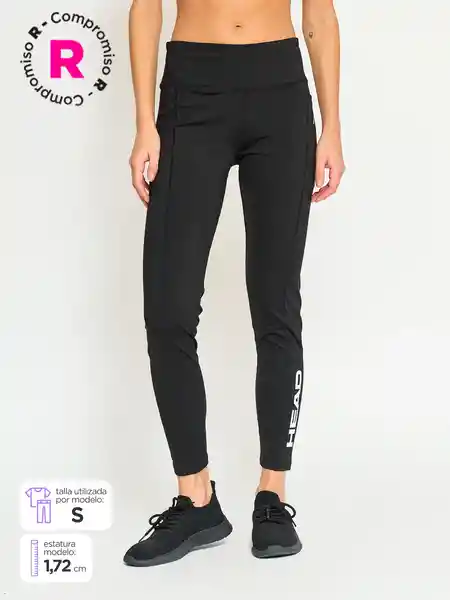 Head Calza High Logo Ttem Mujer Negro XS