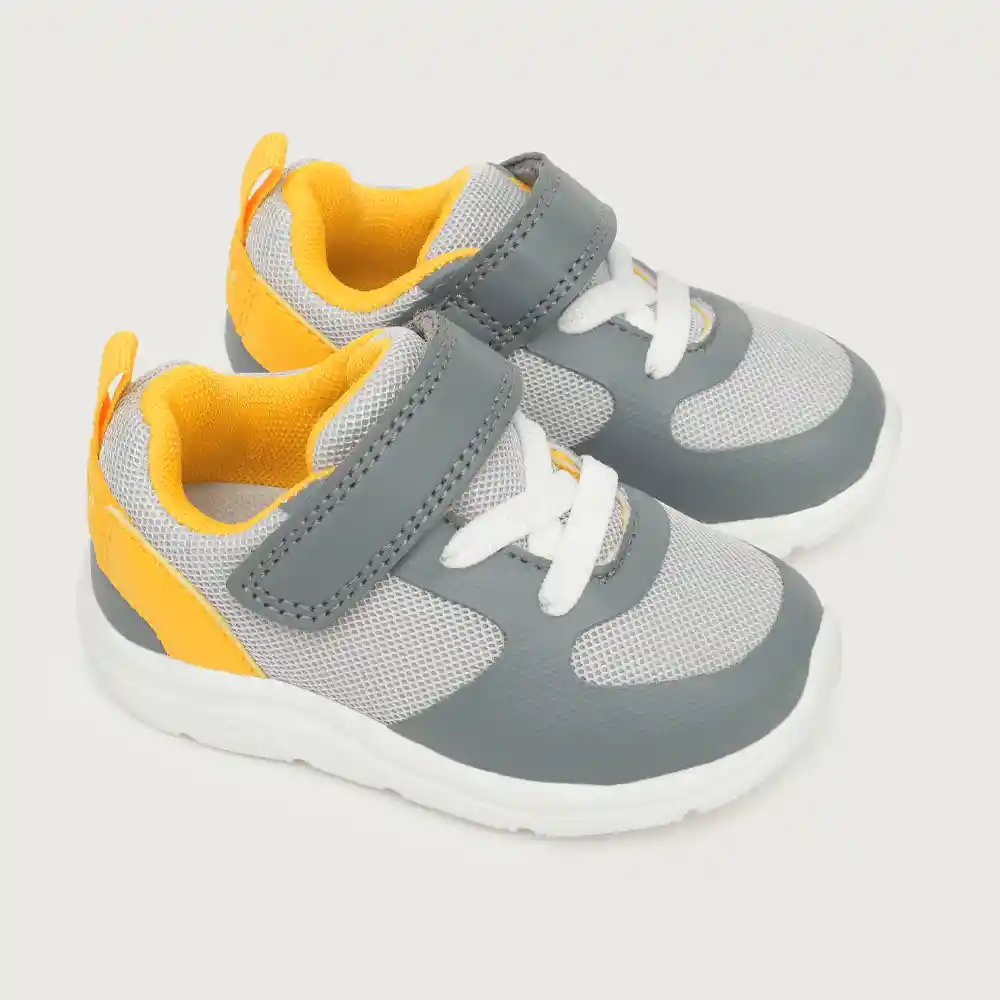 Zapatillas Deportiva Liviana Niño Gris Talla 21