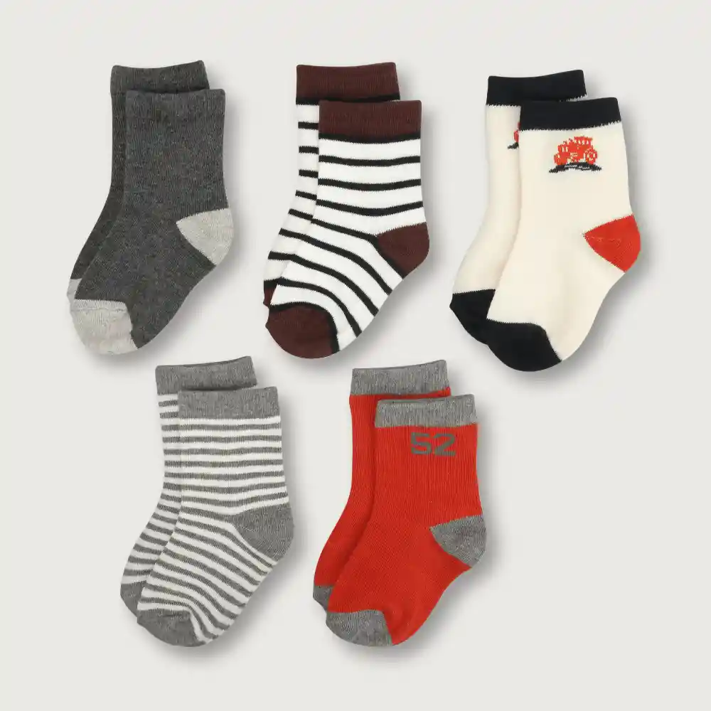 Pack Calcetines Tractor De Niño Ocre Talla 20/22