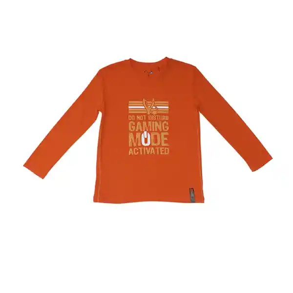 Polera Ml Niño Naranja Pillin 12