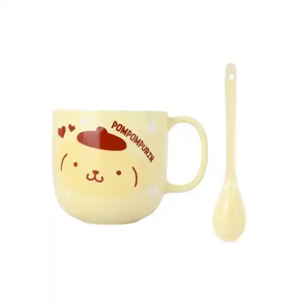 Taza Con Cuchara Amarilla 450 mL Miniso