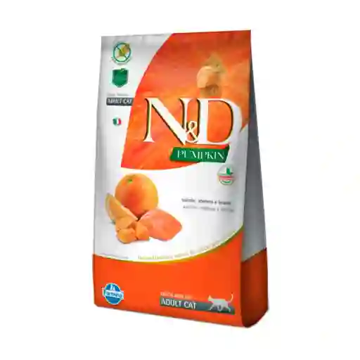 N&D Alimento para Gato Adulto Salmón Calabaza y Naranja