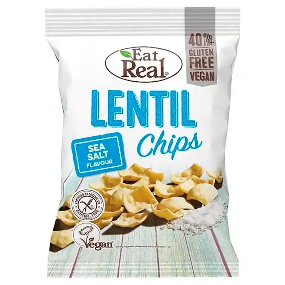 Eat Real Snack Lentil Chips con Sal Marina