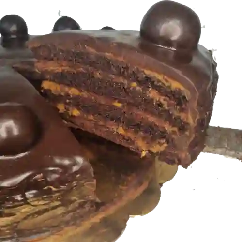 Porción de Torta Chocolate, Manjar y Nutella