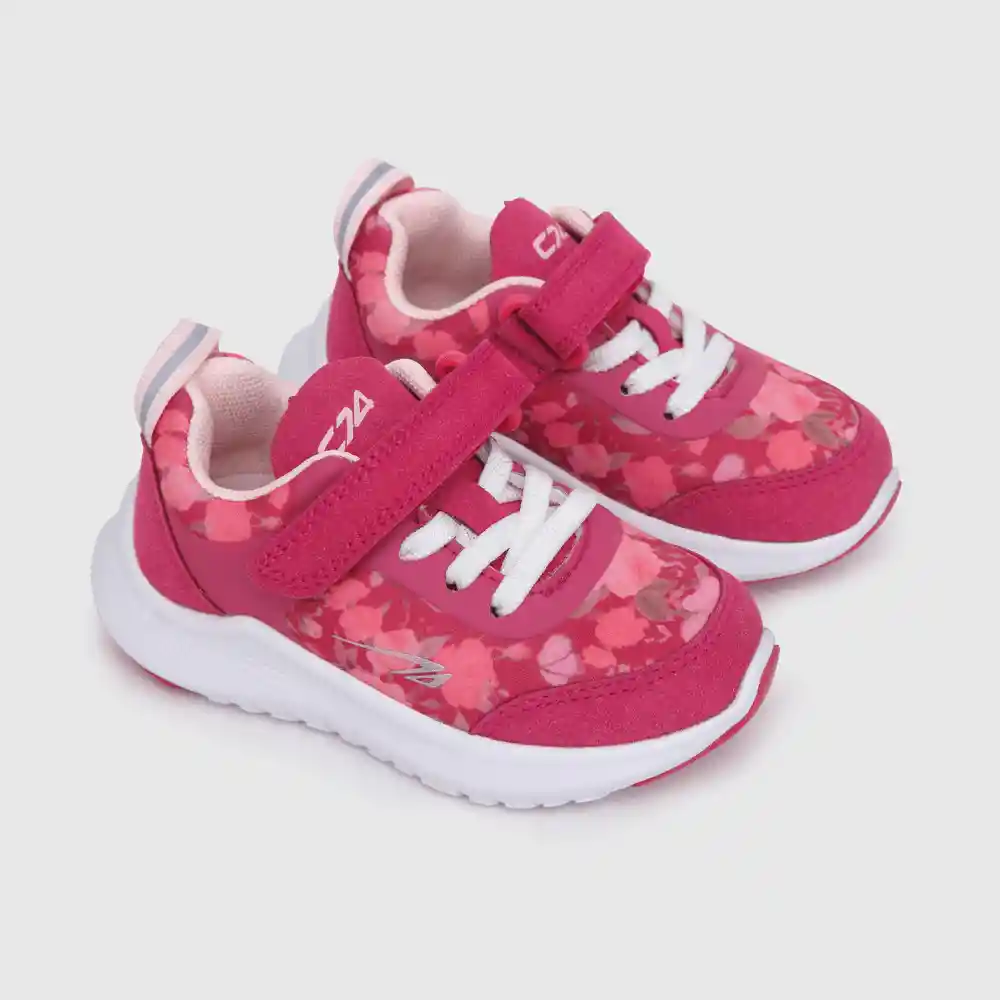 Zapatillas Deportiva Caña Baja De Niña Rosado Talla 24