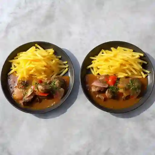 Promo 2x lomo saltado + papas fritas