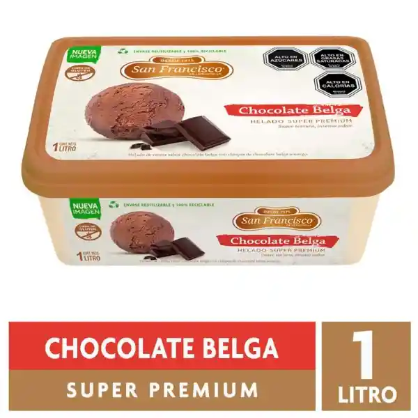 San Francisco Helado Super Premium Chocolate Belga