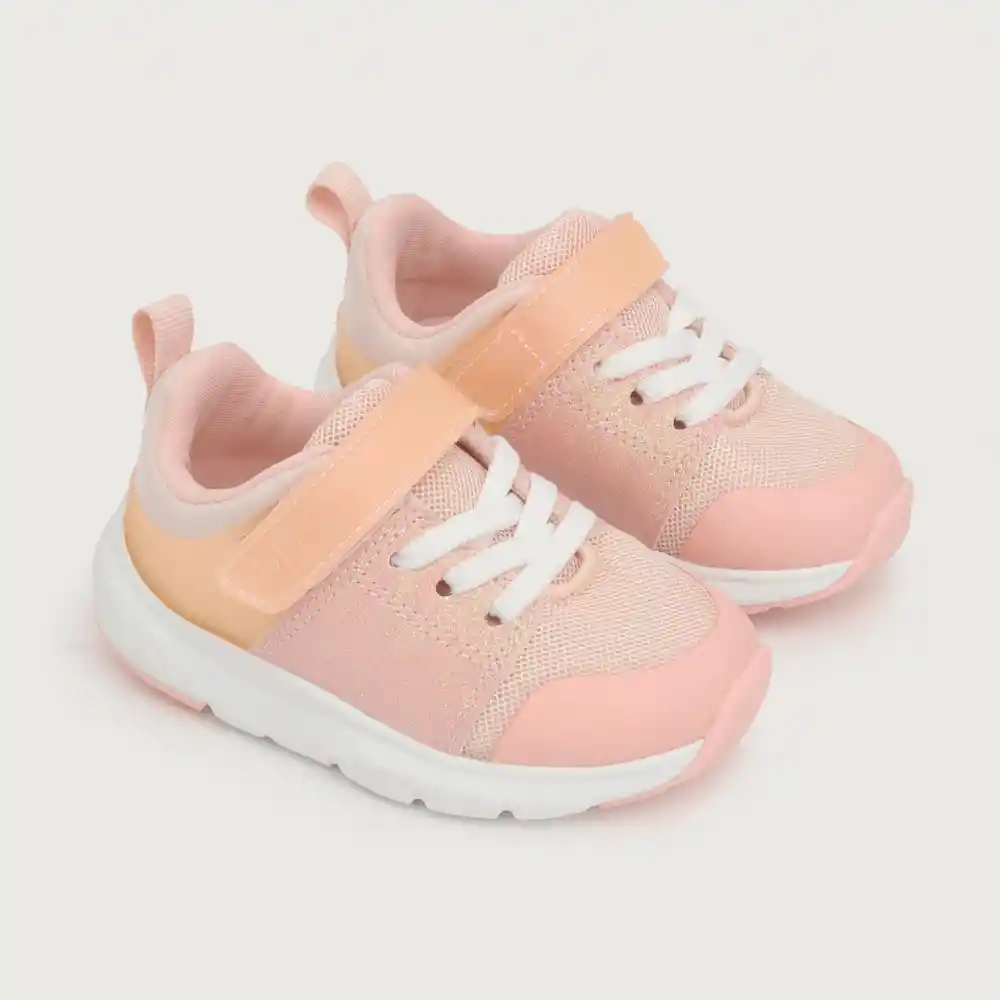 Zapatillas Deportiva Liviana Niña Rosado/mamey Talla 28