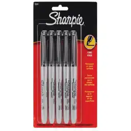 Sharpie Marcadores Permanentes Punta Fina Colores Negro Blister