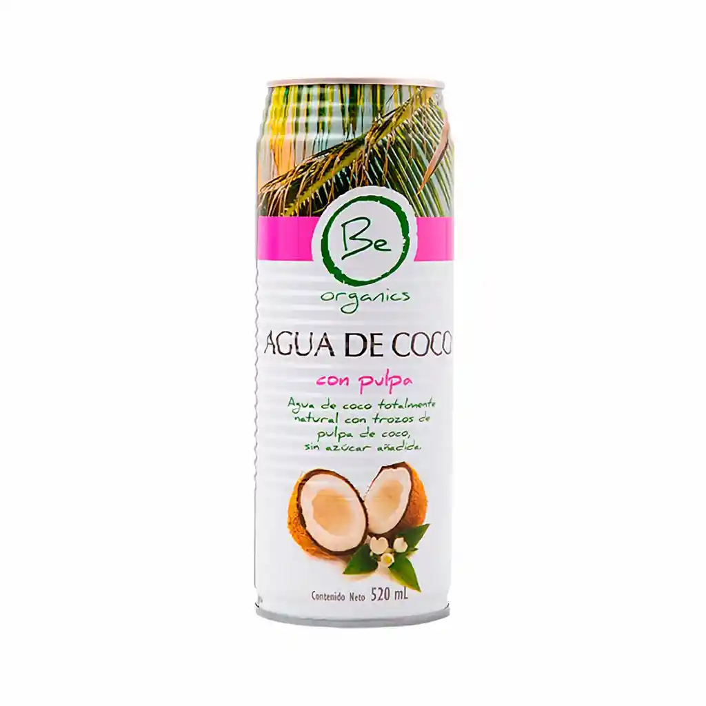 Be Organics Agua de Coco con Pulpa