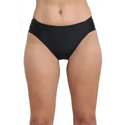 Bikini Clásico Costados Drapeados Negro Talla XL Samia