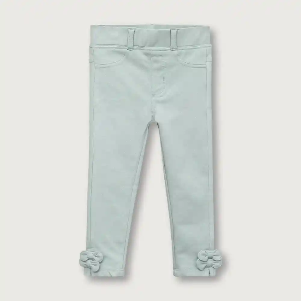 Jegging Moños De Niña Azul Talla 9 Meses