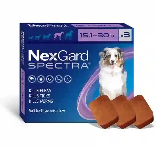 Nexgard Spectra 15 1 - 30 Kg X 3 Tabletas