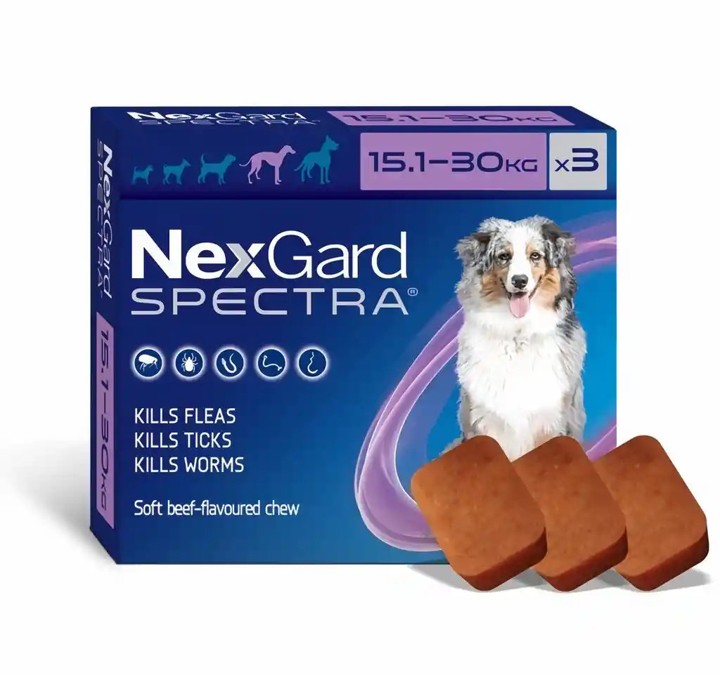 Nexgard Spectra 15 1 - 30 Kg X 3 Tabletas