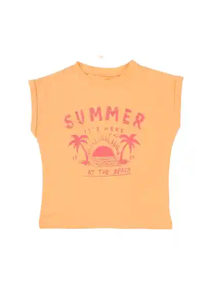 Polera Kids Niña Naranjo Talla 6 794