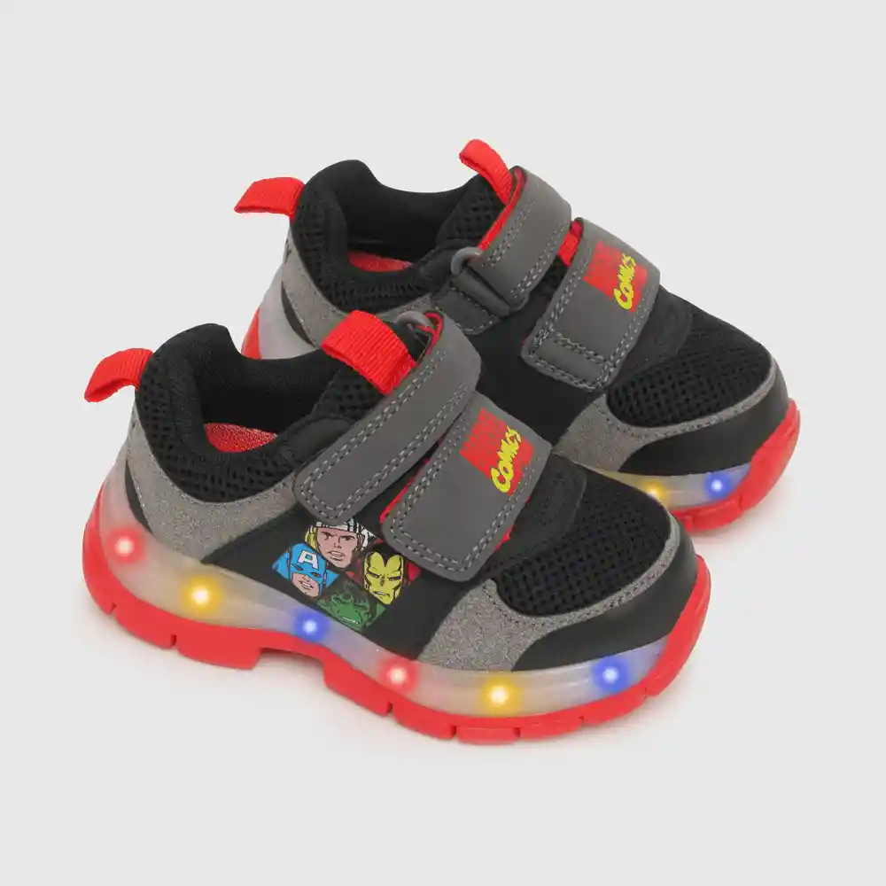 Zapatillas Luces Marvel Gris Talla 22
