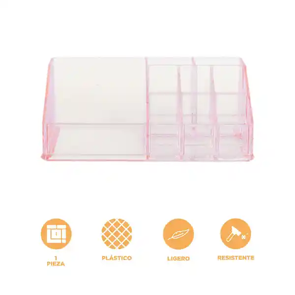 Organizador Multifuncional Para Joyas y Cosméticos Rosa Miniso