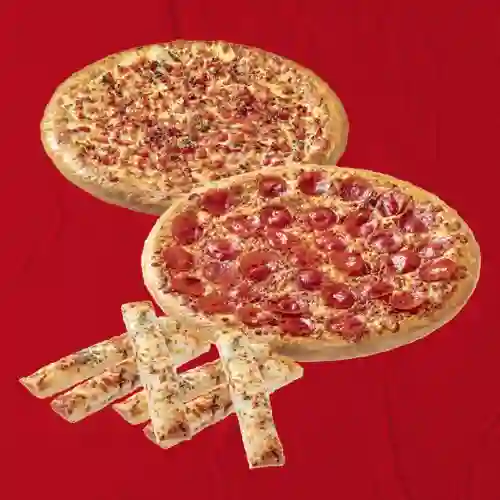 Disfruta el Doble + Palitos de Queso