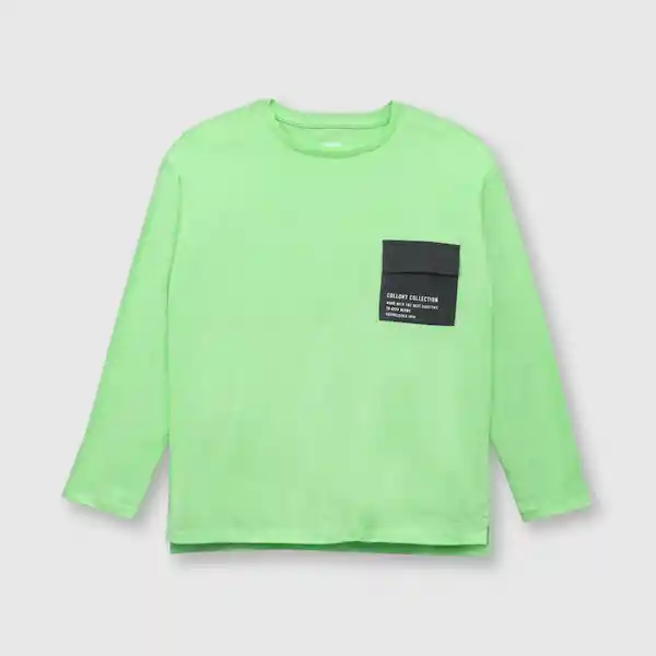 Polera Ciencia de Niño Verde Limón Talla 6A Colloky