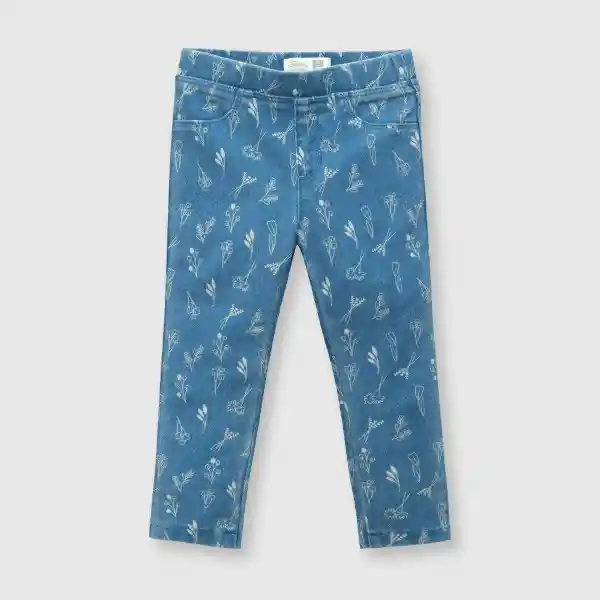 Jegging Elasticada de Bebé Niña Light Denim Talla 6/9M Colloky