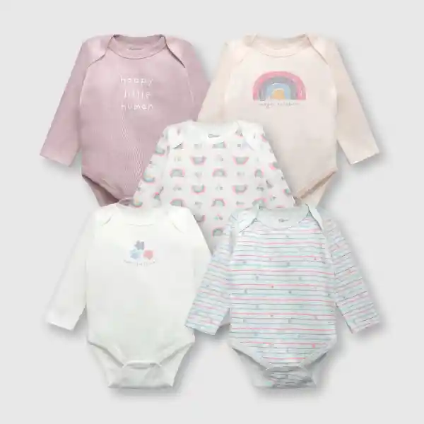 Pack Bodies de Bebé Niña Gris Melange Talla 9/12M Colloky