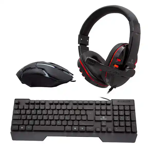 Ultra Set Teclado + Mouse + Audífono Gamer