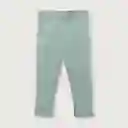 Calza Con Broderie Niña Verde Musgo Talla 12M Opaline