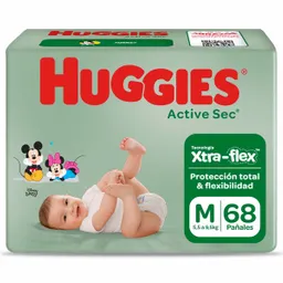 Huggies Pañal Desechable Active Sec Xtra-Flex Talla M