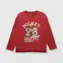 Polera de Niño Mickey Sport Wine Vino Talla 10A Colloky