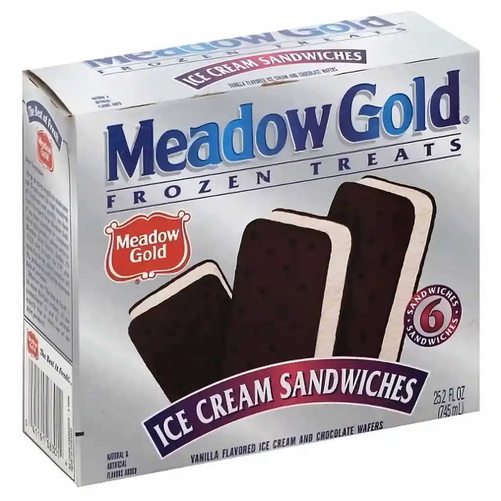 Meadow Gold Helado Ice Cream Sandwich Vainilla 