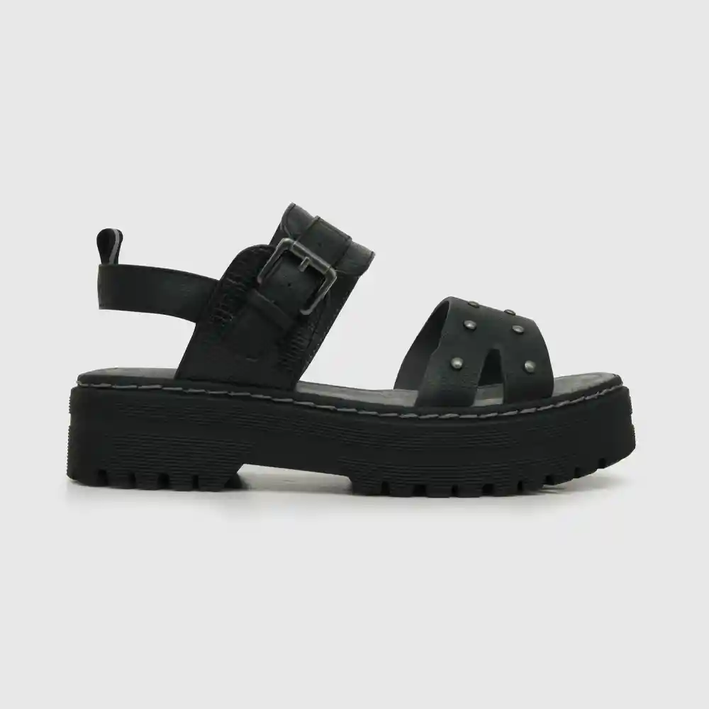 Sandalias Hebilla Y Velcro Ajustable Niña Negro Talla 28