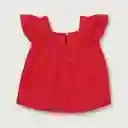 Blusa Con Doble Manga Y Bordados Niño Rojo Talla 3a