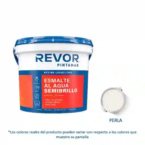 Revor Esmalte al Agua Semibrillo Pintamax Perla 3.78 L
