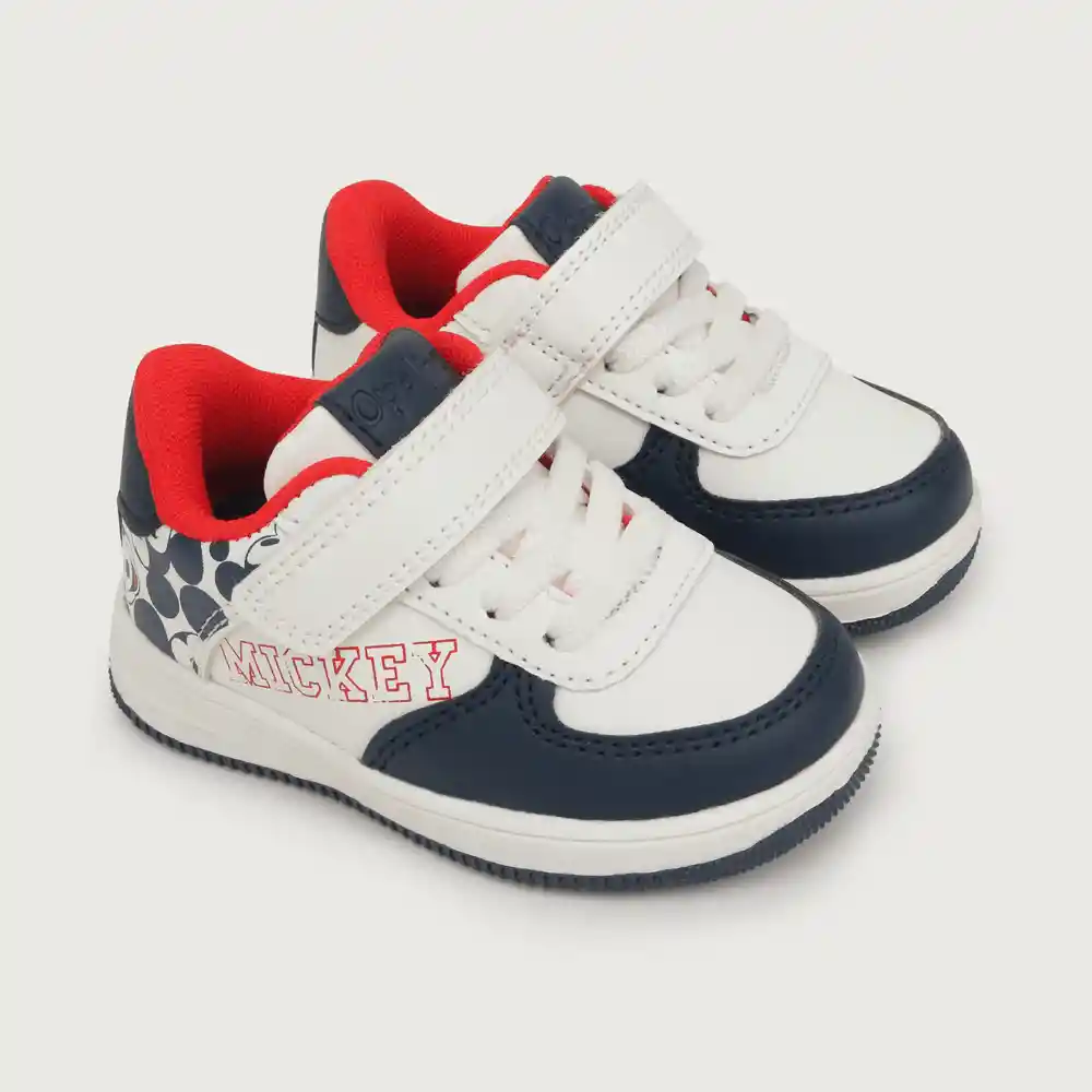 Zapatillas Urbana Disney Mickey De Niño Blanco Talla 24
