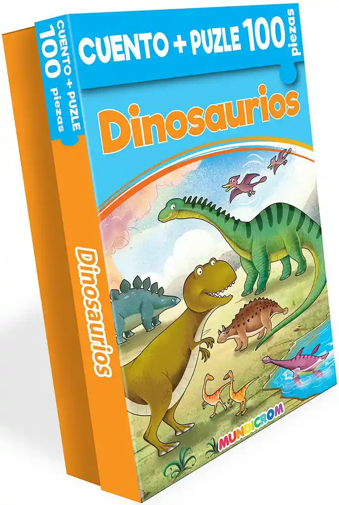 cuento+Puzzle 100 piezas dinosaurios